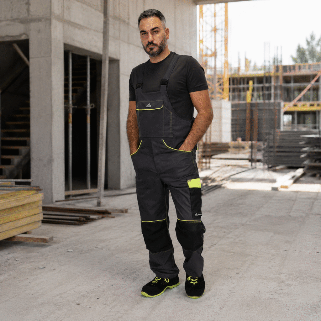 Workmaan PLAY hlače z naramnicami 250g/m2